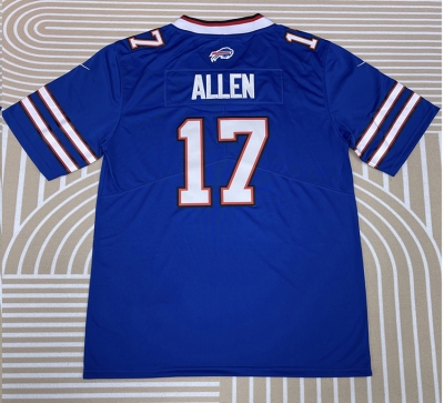 2024 Bills 17# Blue NFL Jersey